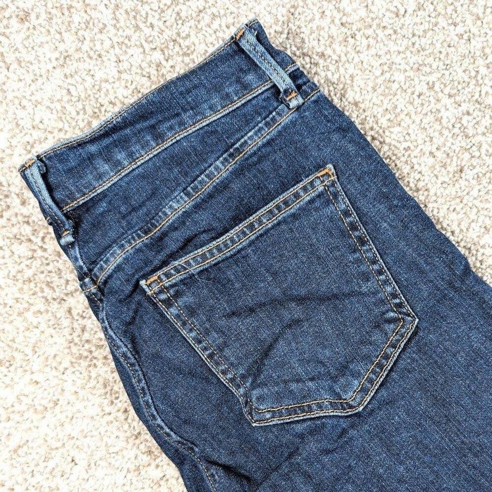 Rag & Bone Dark Wash Jeans Straight Leg Size 24 High Rise Cigarette Dark Paz